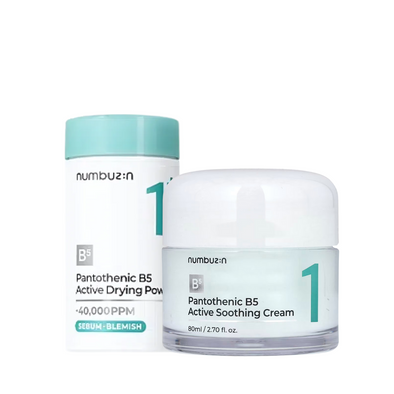 NUMBUZIN No.1 Pantothenic B5 Active Drying Powder & No.1 Pantothenic Active Soothing Cream - Glam Secret