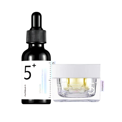 NUMBUZIN  No.5+ Vitamin Glutathione Dark Spot Cream & 5+ vitamin concentrated serum Brightening antioxidant - Glam Secret