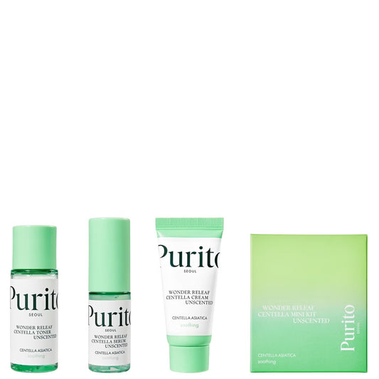 PURITO Wonder Releaf Centella Mini Kit Unscented - Glam Secret
