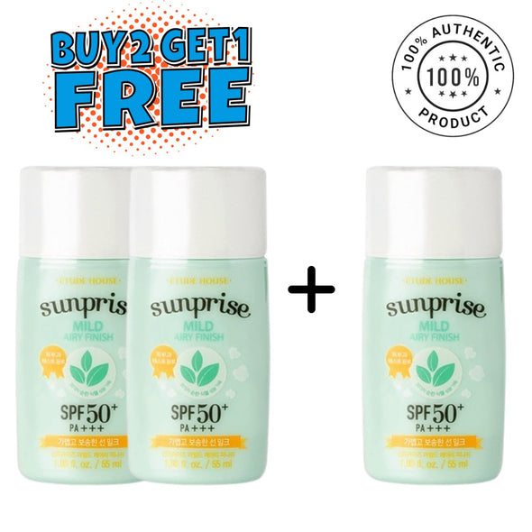 BUY 2 GET 1 ETUDE House Sunprise Mild Airy Finish Sun MilkSPF50+PA+++SUNBLOCKGlam Secret