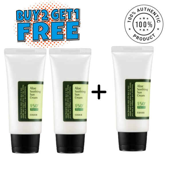 BUY 2 GET 1 FREE COSRX Aloe Soothing Sun Cream (SPF50+-PA+++) 50mlSun BlockGlam Secret