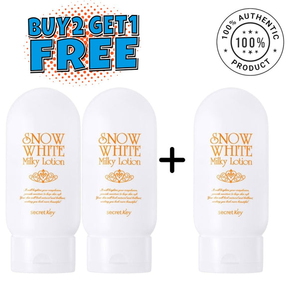 BUY 2 GET 1 FREE SNOW WHITE Milky Lotion 120gwhitening LotionGlam Secret