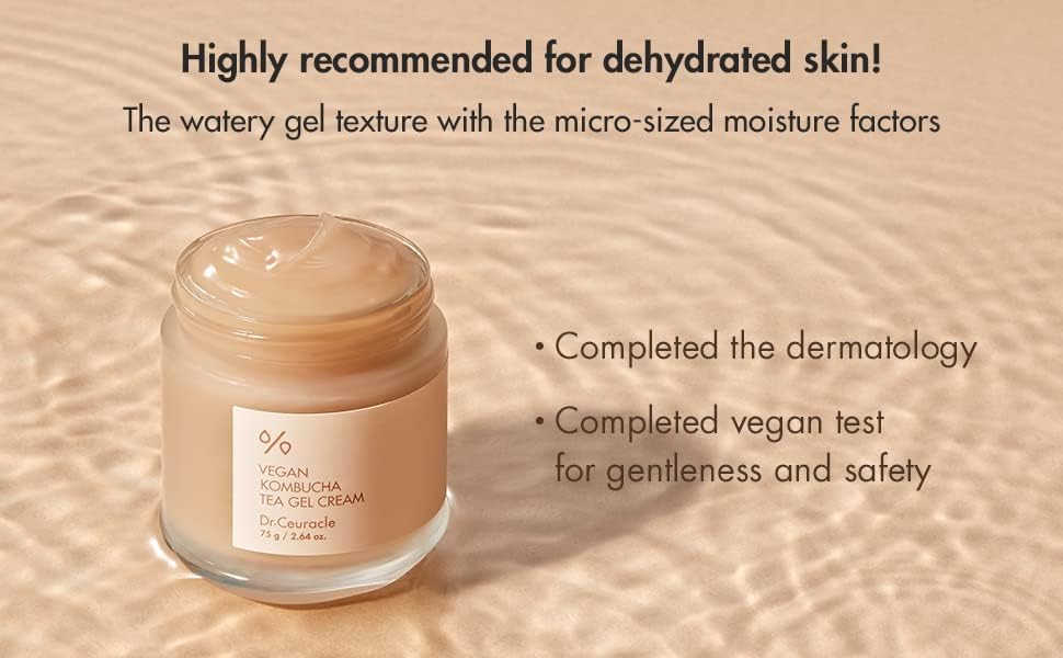 Dr. Ceuracle Vegan Kombucha Tea Gel Cream 75gCreamGlam Secret