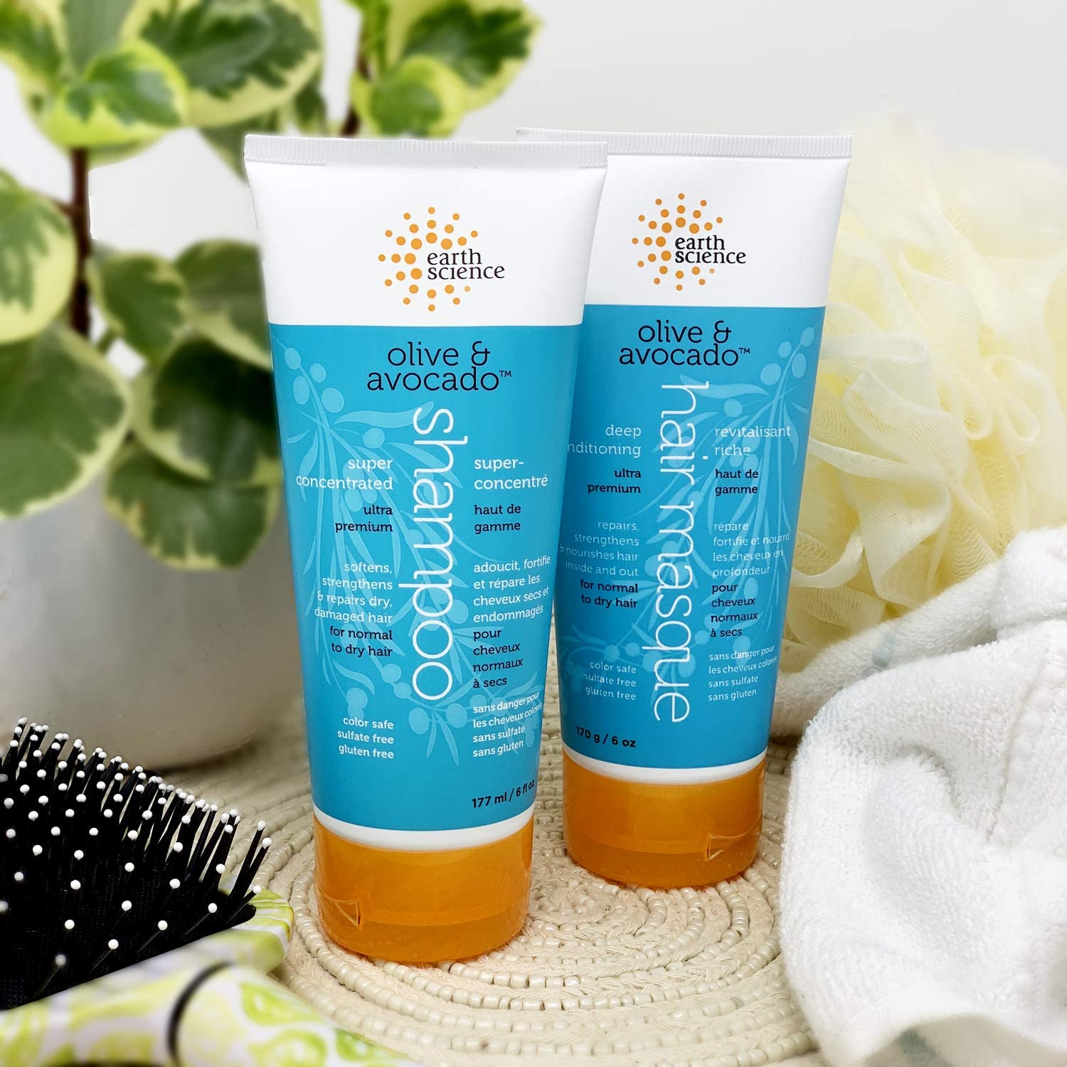 EARTH SCIENCE - Olive & Avocado Oil Shampoo: Super Concentrated for Normal to Dry Hair 177mlGlam Secret