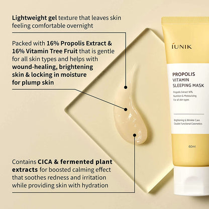 Iunik Propolis Vitamin Sleeping Mask 60mlSleeping MaskGlam Secret