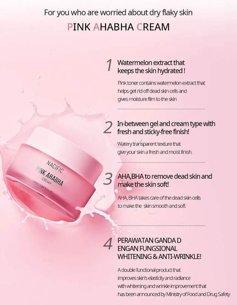 Nacific Pink AHABHA Cream 50mlFace CreamGlam Secret