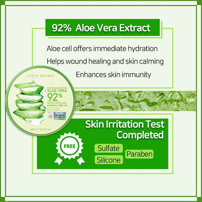 Nature Republic Aloe 92% Vera Soothing Gel 300mlGlam Secret