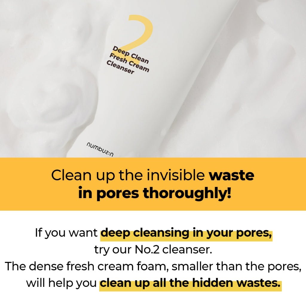 NUMBUZIN No.2 Deep Clean Fresh Cream CleanserCleanserGlam Secret