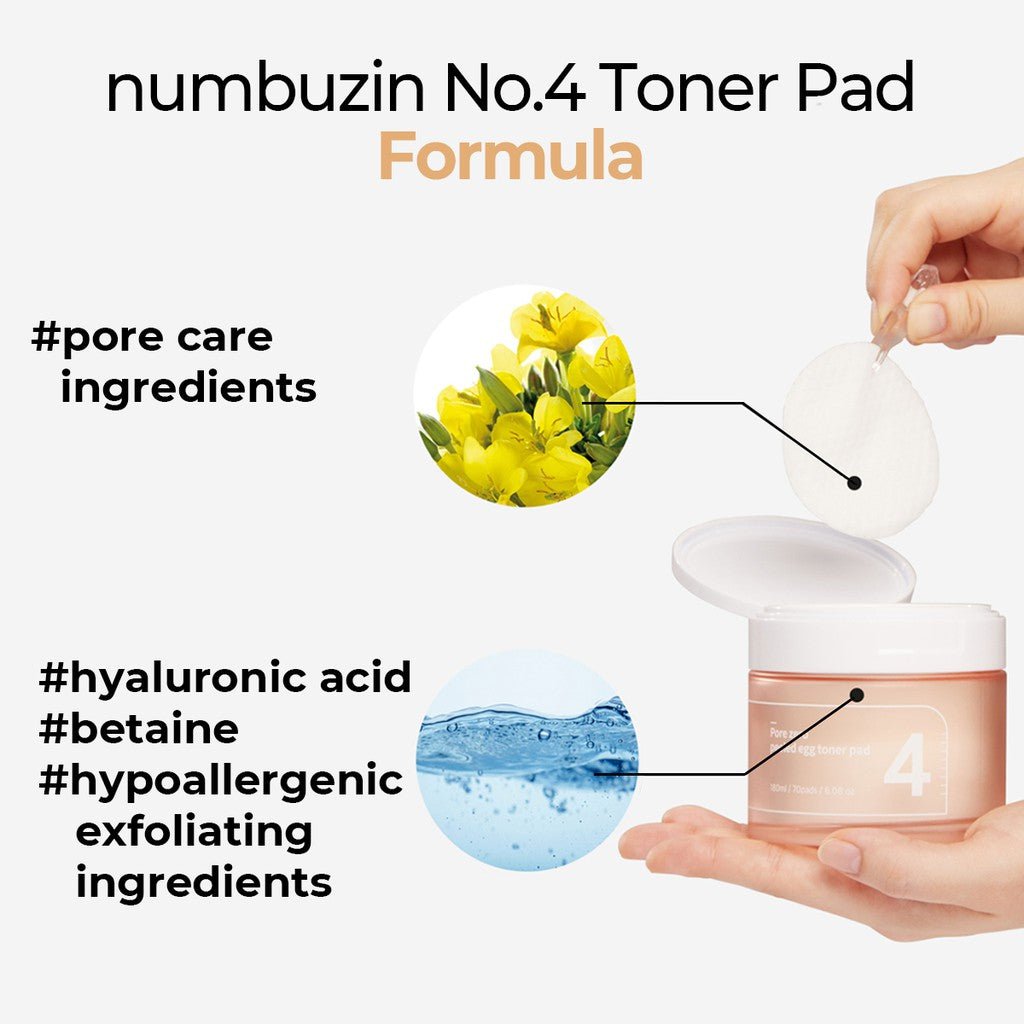 NUMBUZIN No.4 Pore Zero Peeled Egg Toner Pad 190ml / 70 PadsTonerGlam Secret